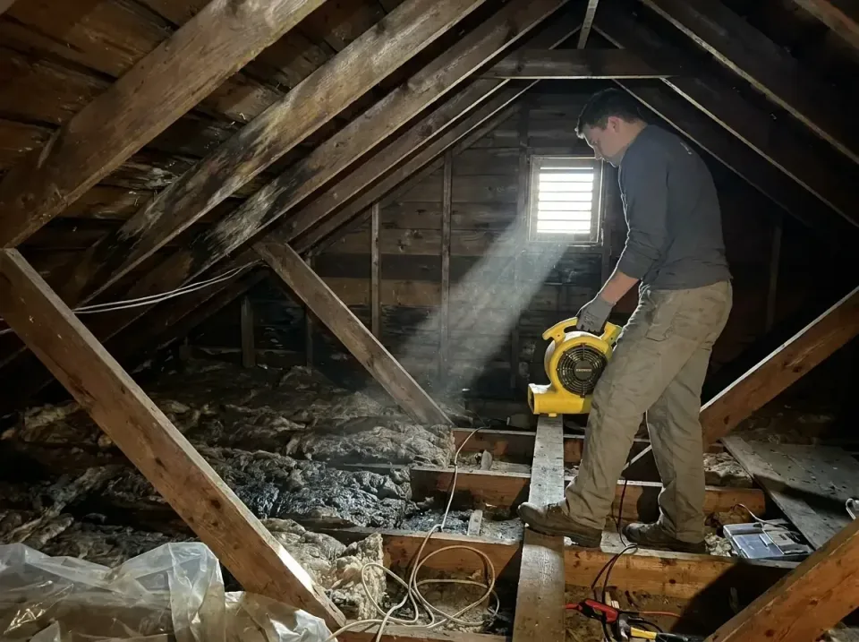 attic-water-damage-drying-proc-007 — frequently asked questions, Emergency Water Extraction & 24/7 Flood Response in Rochest…